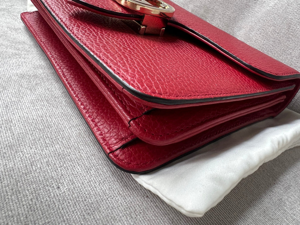 Gucci Interlocking GG Red Small Shoulder Bag
