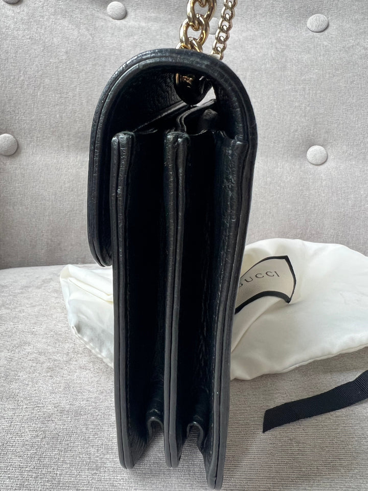 Gucci Interlocking GG Black Small Shoulder Bag