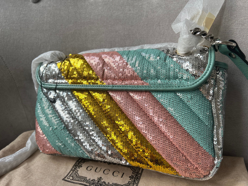 Gucci GG Paillettes Sequin Marmont Small Shoulder Bag