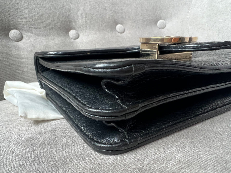 Gucci Interlocking GG Black Small Shoulder Bag