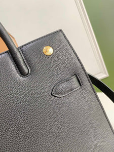 Burberry Medium Leather Title Bag
