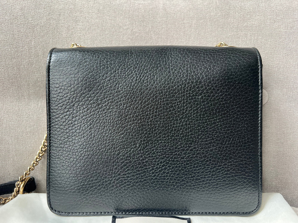 Gucci Interlocking GG Black Small Shoulder Bag