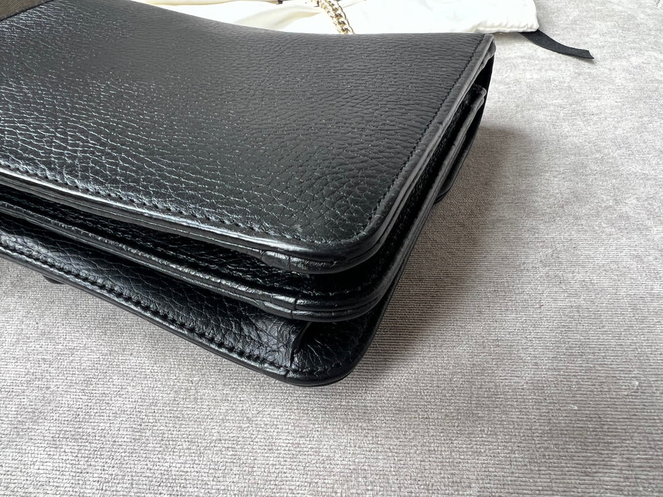 Gucci Interlocking GG Black Small Shoulder Bag