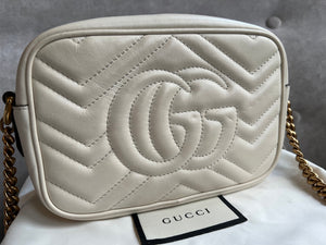 Gucci GG White Marmont Mini Shoulder Bag (RRP £1,160)