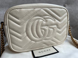 Gucci GG White Marmont Mini Shoulder Bag (RRP £1,160)