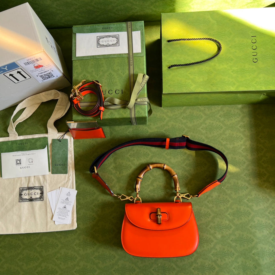 Gucci Small Top Handle Bag With Bamboo