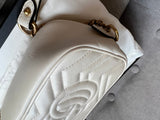 Gucci GG White Marmont Mini Shoulder Bag (RRP £1,160)