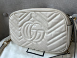 Gucci GG White Marmont Small Shoulder Bag