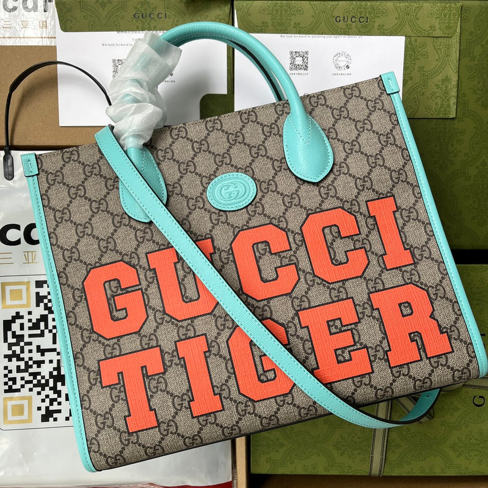 Gucci Tiger GG Medium Tote Bag
