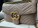 Gucci GG Dusty Pink Marmont Medium Shoulder Bag