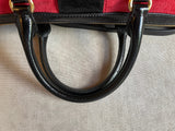 Gucci Red Suede and Blue Leather Ophidia Boston Bag