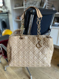 Christian Dior Beige Cannage Soft Tote