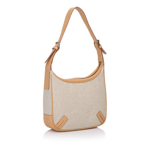 Burberry Brown Beige Canvas Fabric Shoulder Bag United Kingdom
