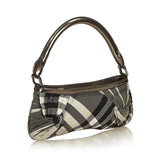Burberry Black Nylon Fabric Plaid Baguette United Kingdom