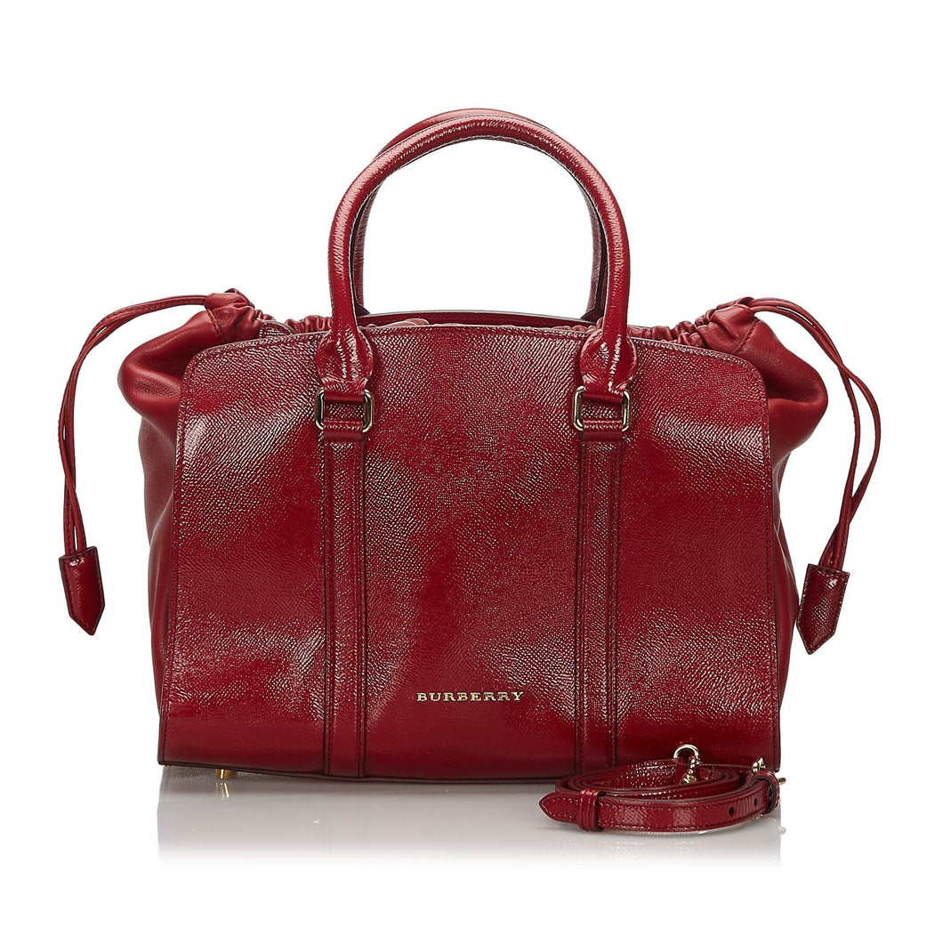 Burberry Red Bordeaux Others Leather Dinton Satchel United Kingdom