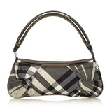 Burberry Black Nylon Fabric Plaid Baguette United Kingdom