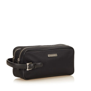 Burberry Black Nylon Fabric Clutch Bag Japan