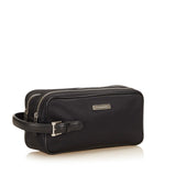 Burberry Black Nylon Fabric Clutch Bag Japan