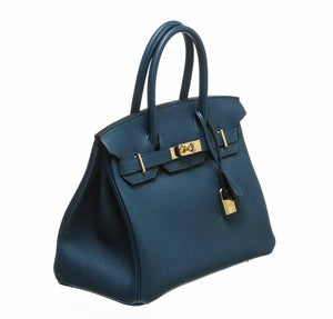 Hermes Birkin 30 Bleu Prusse Togo Bag