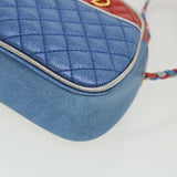 GUCCI Horse Bit Pochette Shoulder Bag Lamb Skin Red Blue 534951  jk3012
