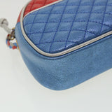 GUCCI Horse Bit Pochette Shoulder Bag Lamb Skin Red Blue 534951  jk3012