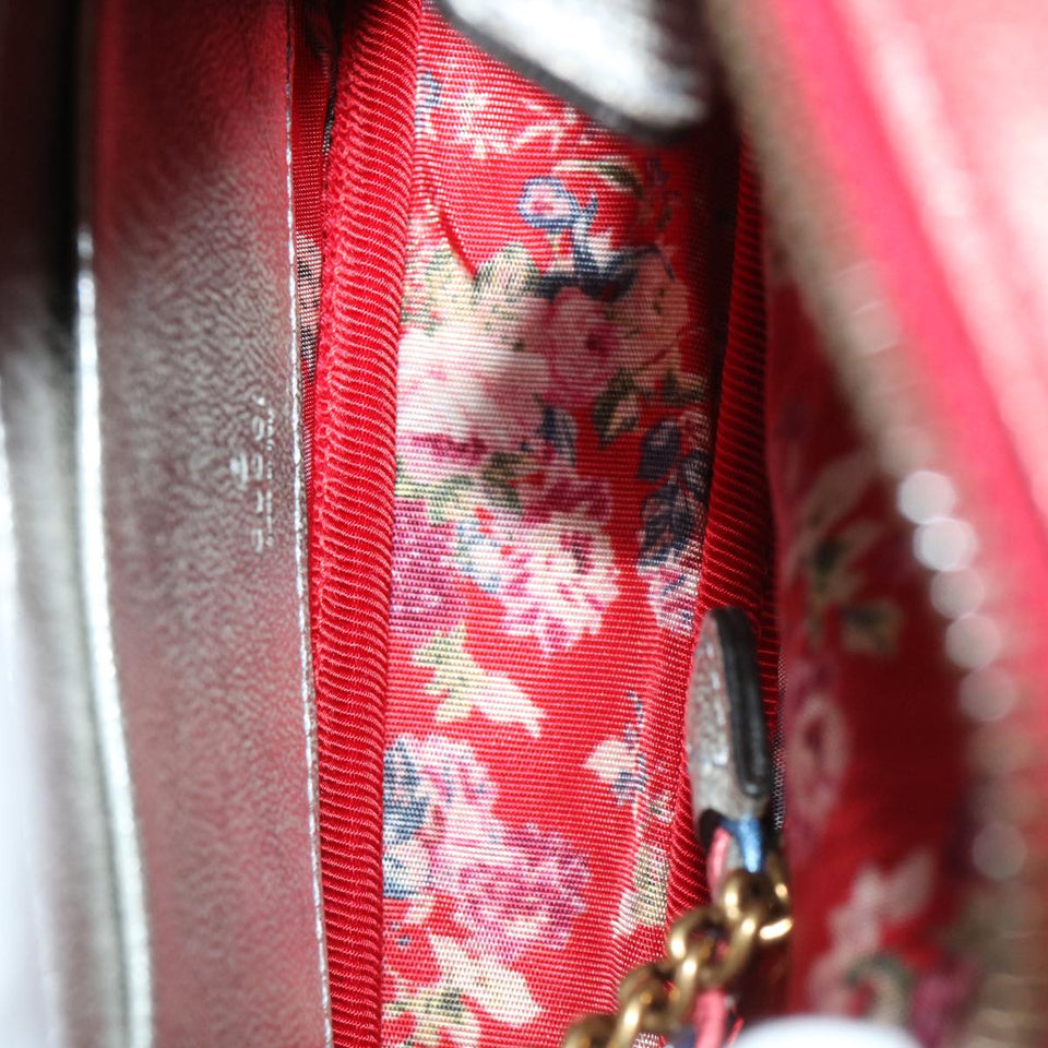 GUCCI Horse Bit Pochette Shoulder Bag Lamb Skin Red Blue 534951  jk3012