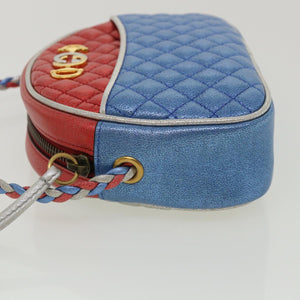 GUCCI Horse Bit Pochette Shoulder Bag Lamb Skin Red Blue 534951  jk3012