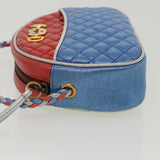 GUCCI Horse Bit Pochette Shoulder Bag Lamb Skin Red Blue 534951  jk3012