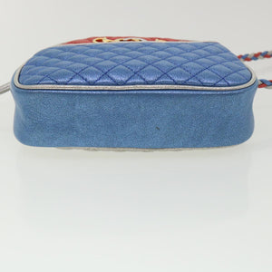 GUCCI Horse Bit Pochette Shoulder Bag Lamb Skin Red Blue 534951  jk3012