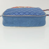 GUCCI Horse Bit Pochette Shoulder Bag Lamb Skin Red Blue 534951  jk3012