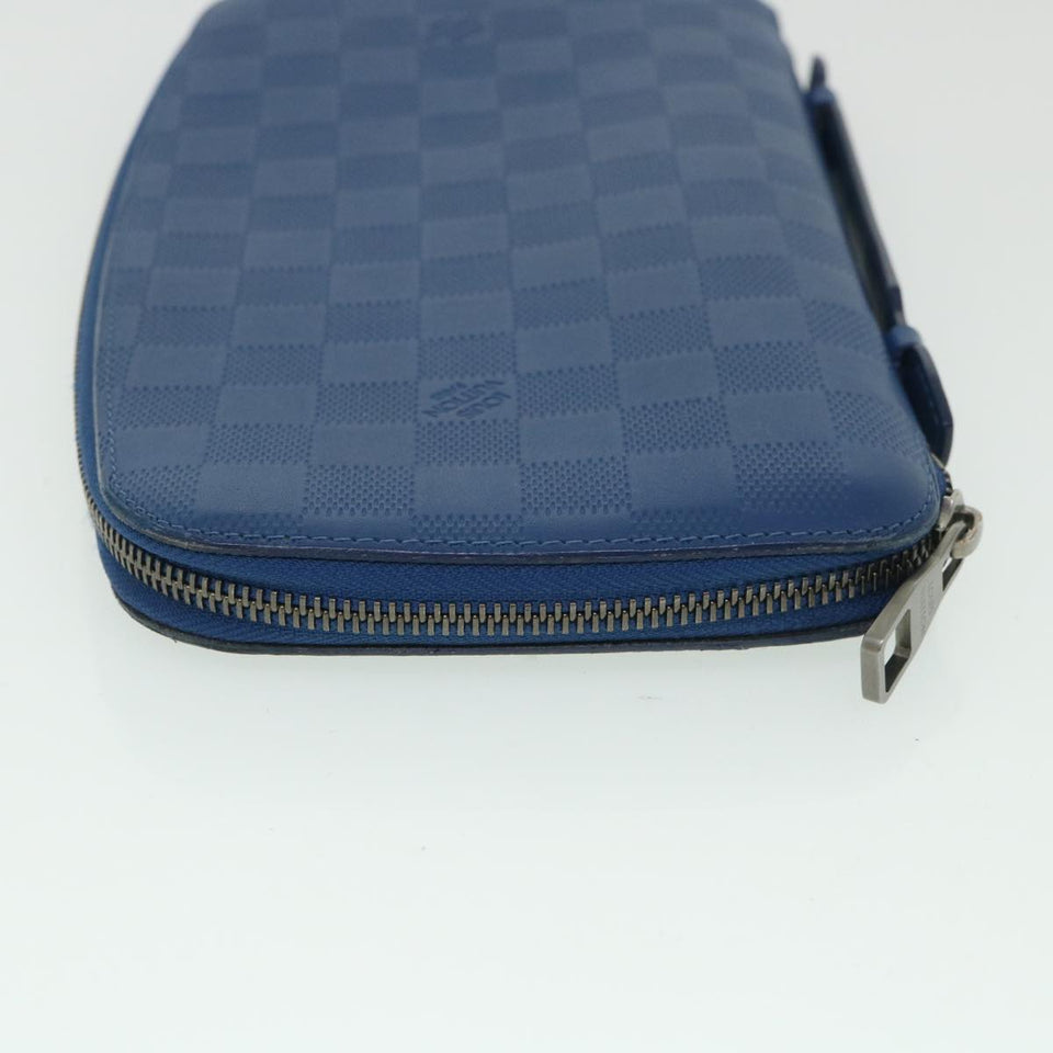 LOUIS VUITTON Damier Infini  Organizer Atholl Clutch Bag Blue M30653 Auth ki3459