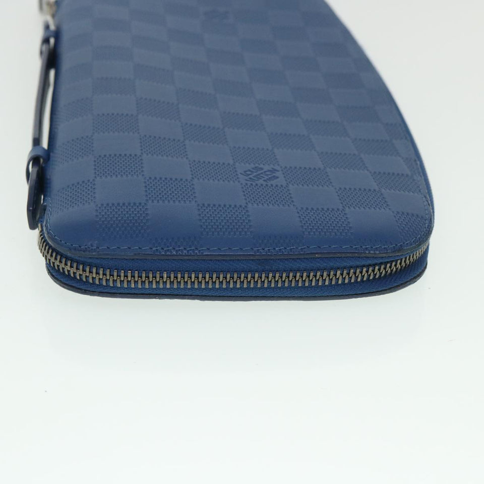 LOUIS VUITTON Damier Infini  Organizer Atholl Clutch Bag Blue M30653 Auth ki3459