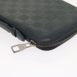 LOUIS VUITTON Damier Infini Organizer Atholl Clutch Bag Black N41382 Auth ki3504