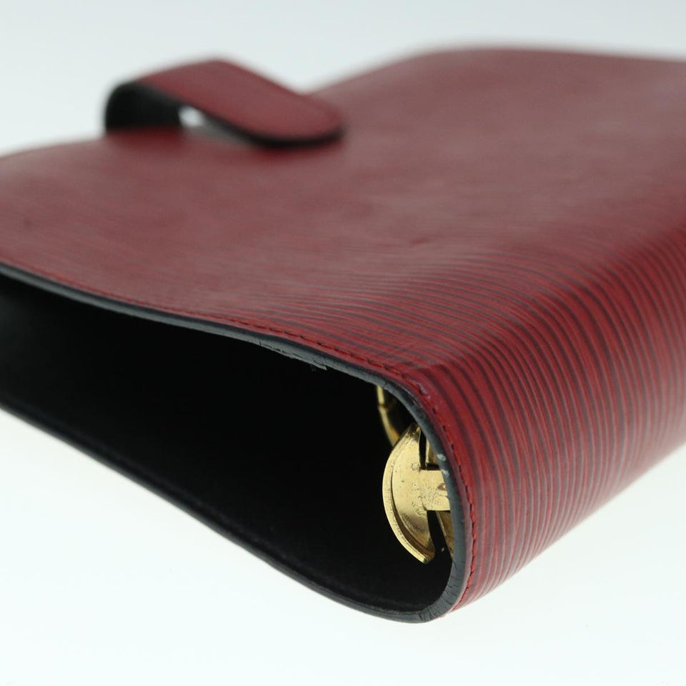 LOUIS VUITTON Epi Agenda PM Day Planner Cover Red R20057 LV Auth ki3852