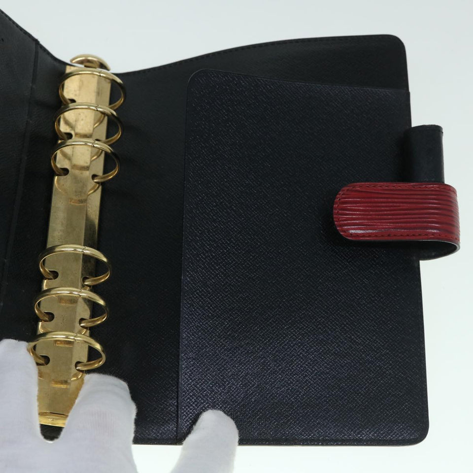 LOUIS VUITTON Epi Agenda PM Day Planner Cover Red R20057 LV Auth ki3852