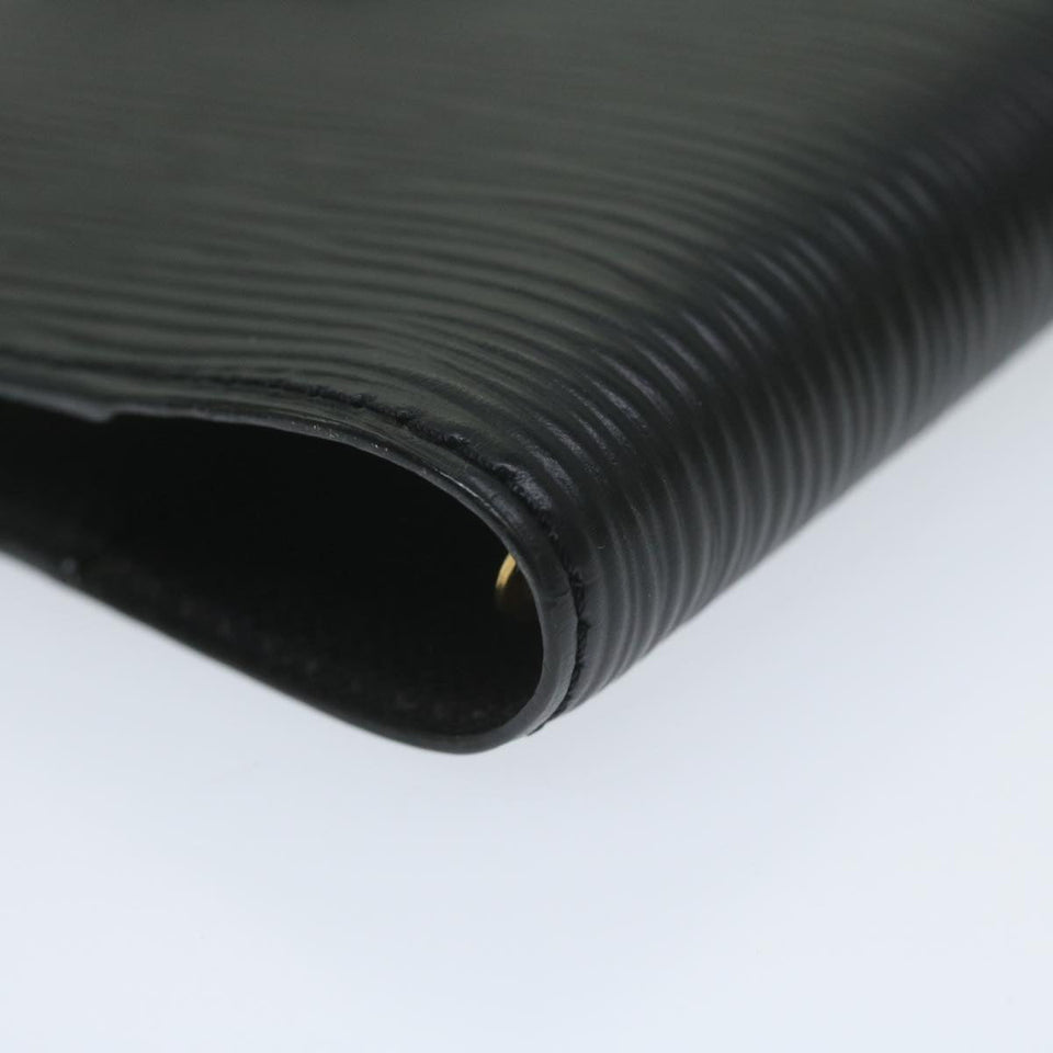 LOUIS VUITTON Epi Agenda PM Day Planner Cover Black R20052 LV Auth ki4021