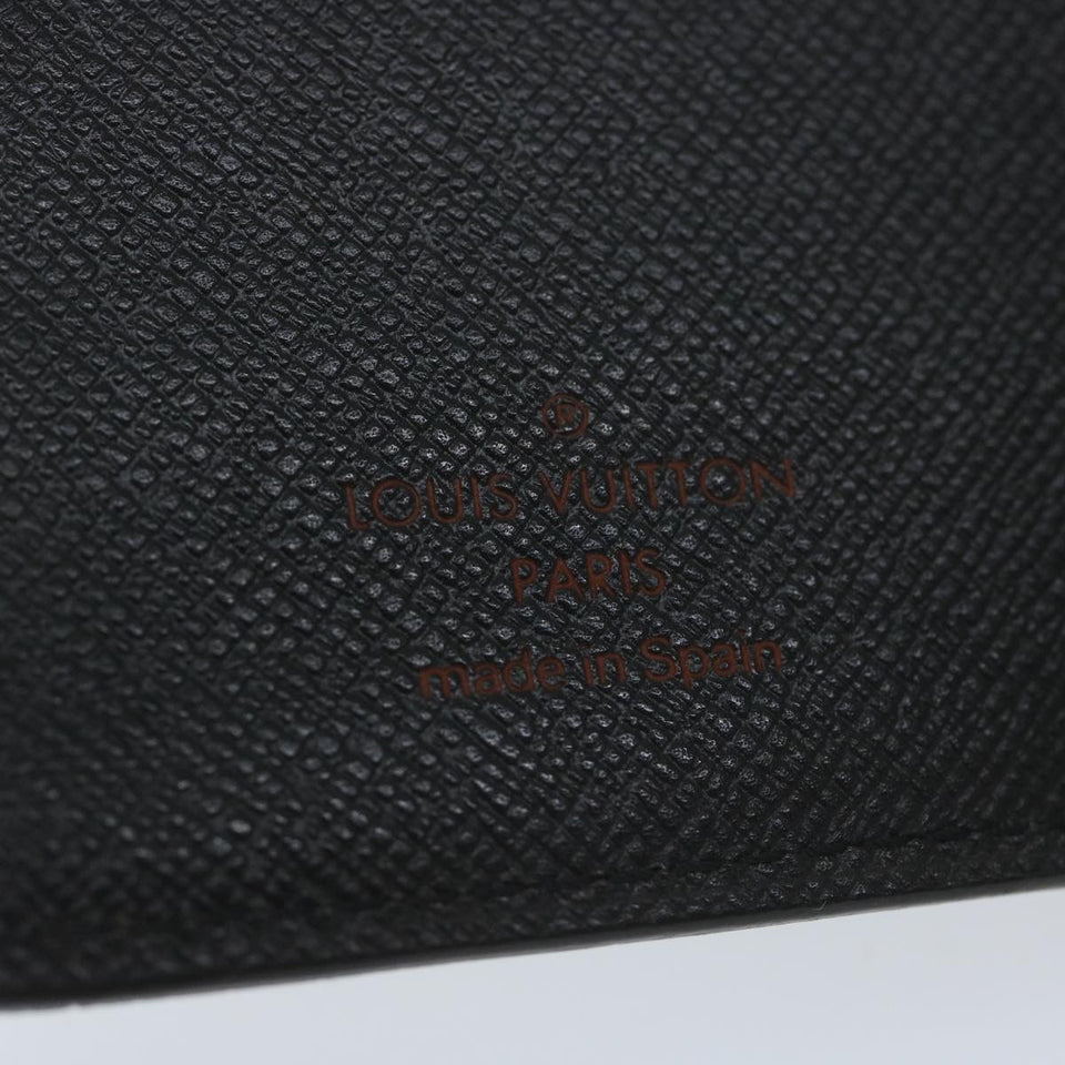 LOUIS VUITTON Epi Agenda PM Day Planner Cover Black R20052 LV Auth ki4021