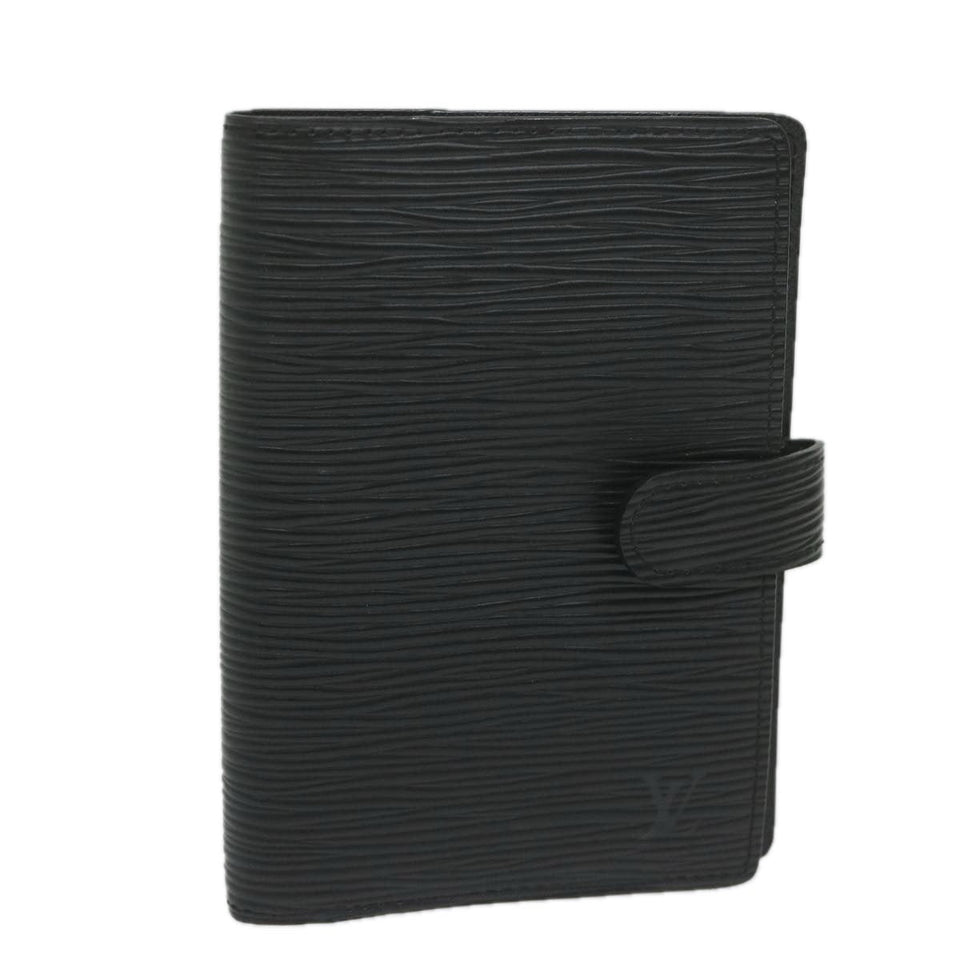 LOUIS VUITTON Epi Agenda PM Day Planner Cover Black R20052 LV Auth ki4021