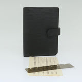 LOUIS VUITTON Epi Agenda PM Day Planner Cover Black R20052 LV Auth ki4021