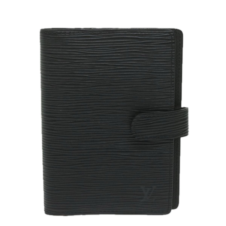LOUIS VUITTON Epi Agenda PM Day Planner Cover Black R20052 LV Auth ki4021