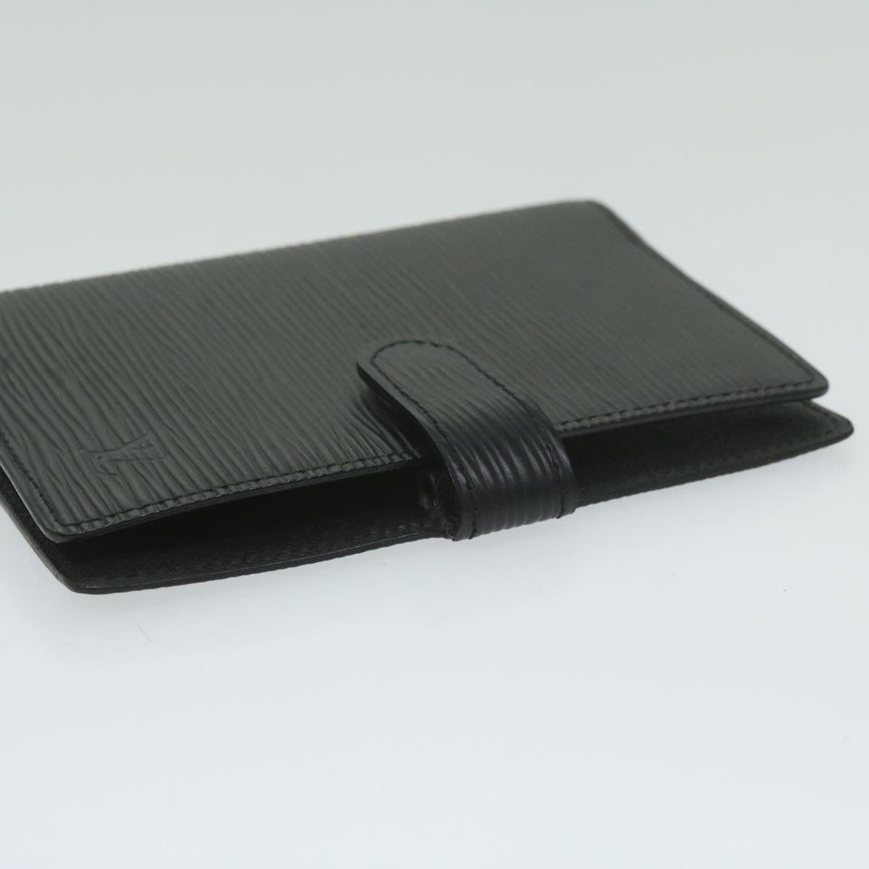 LOUIS VUITTON Epi Agenda PM Day Planner Cover Black R20052 LV Auth ki4021