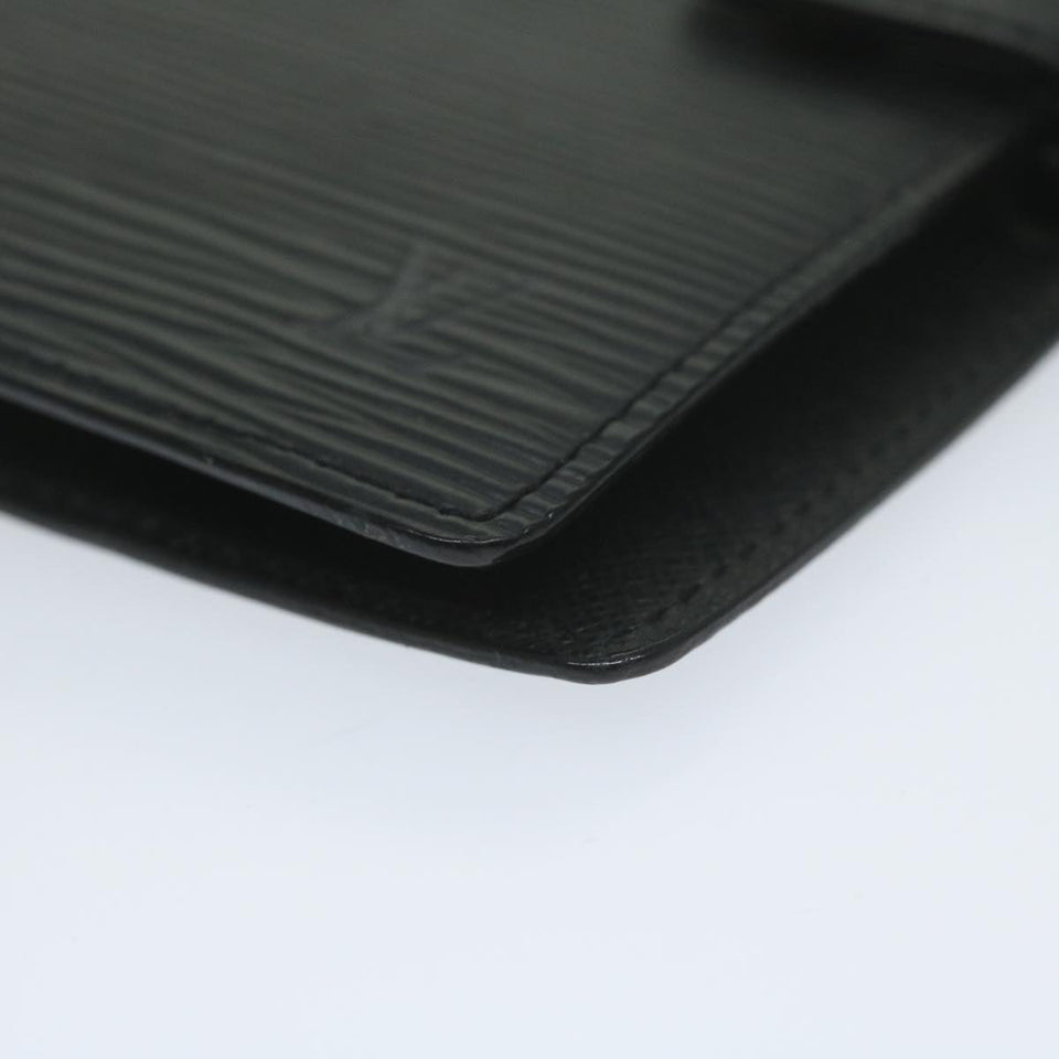 LOUIS VUITTON Epi Agenda PM Day Planner Cover Black R20052 LV Auth ki4021