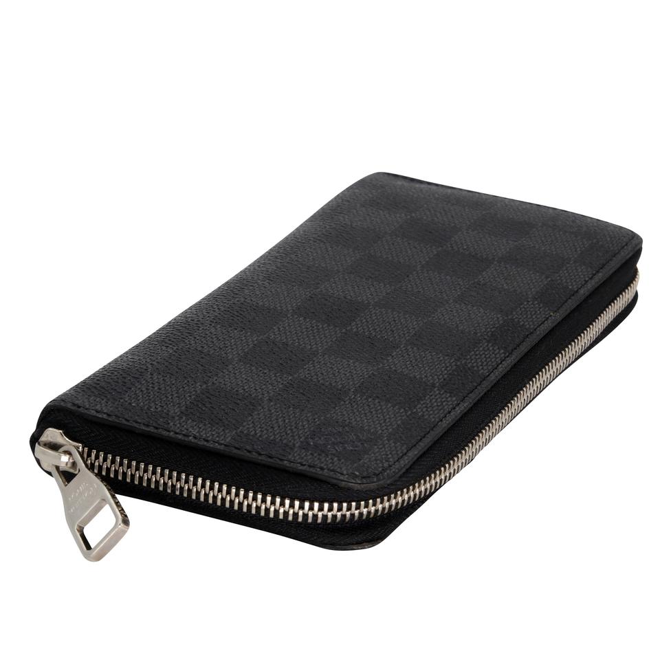 Louis Vuitton Black Damier Graphite Coated Canvas Zip Around Wallet