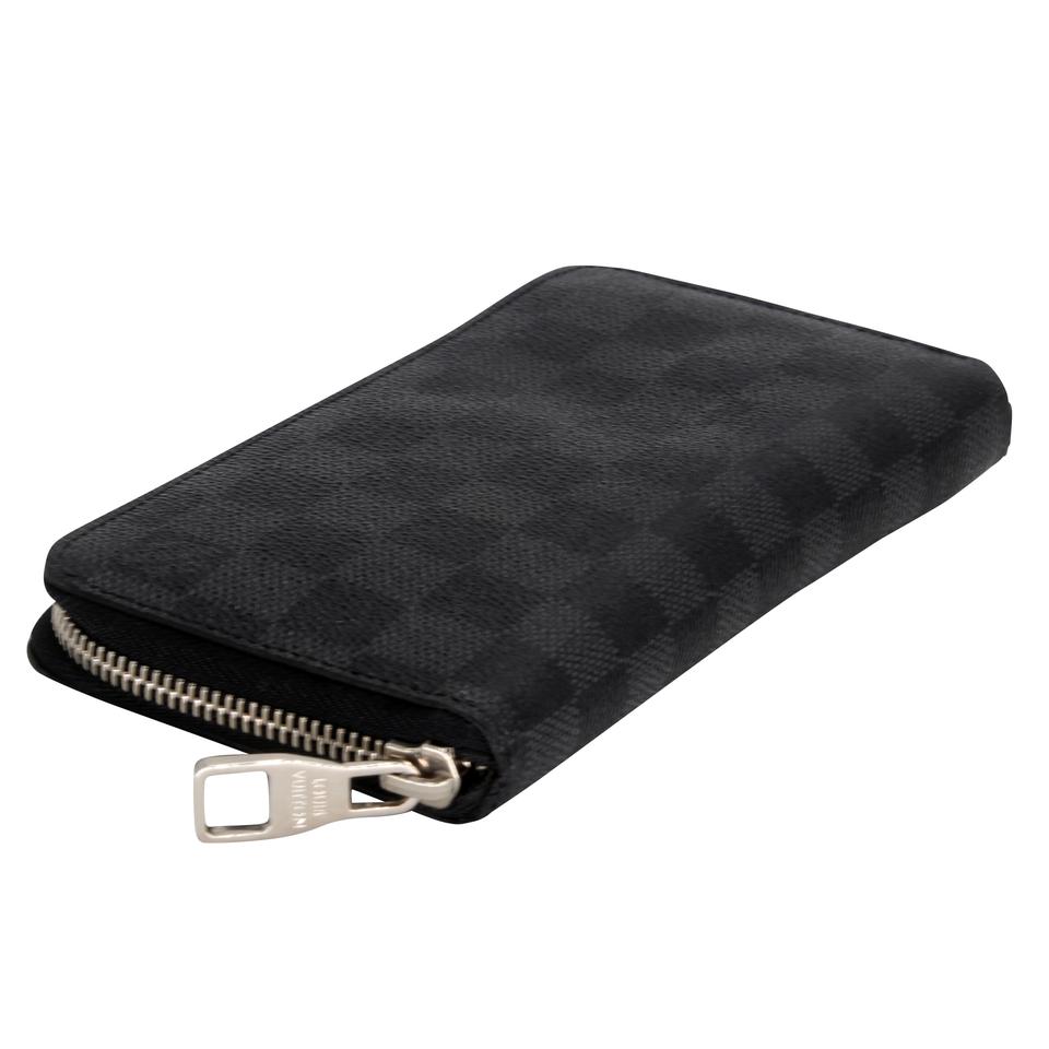 Louis Vuitton Black Damier Graphite Coated Canvas Zip Around Wallet