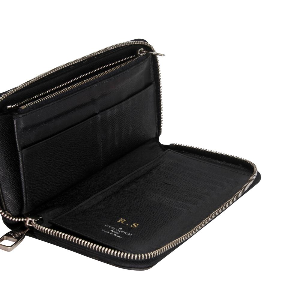Louis Vuitton Black Damier Graphite Coated Canvas Zip Around Wallet