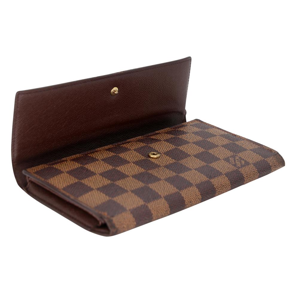 Louis Vuitton Damier Ebene Canvas Sarah Travel Wallet LV-0402N-0105