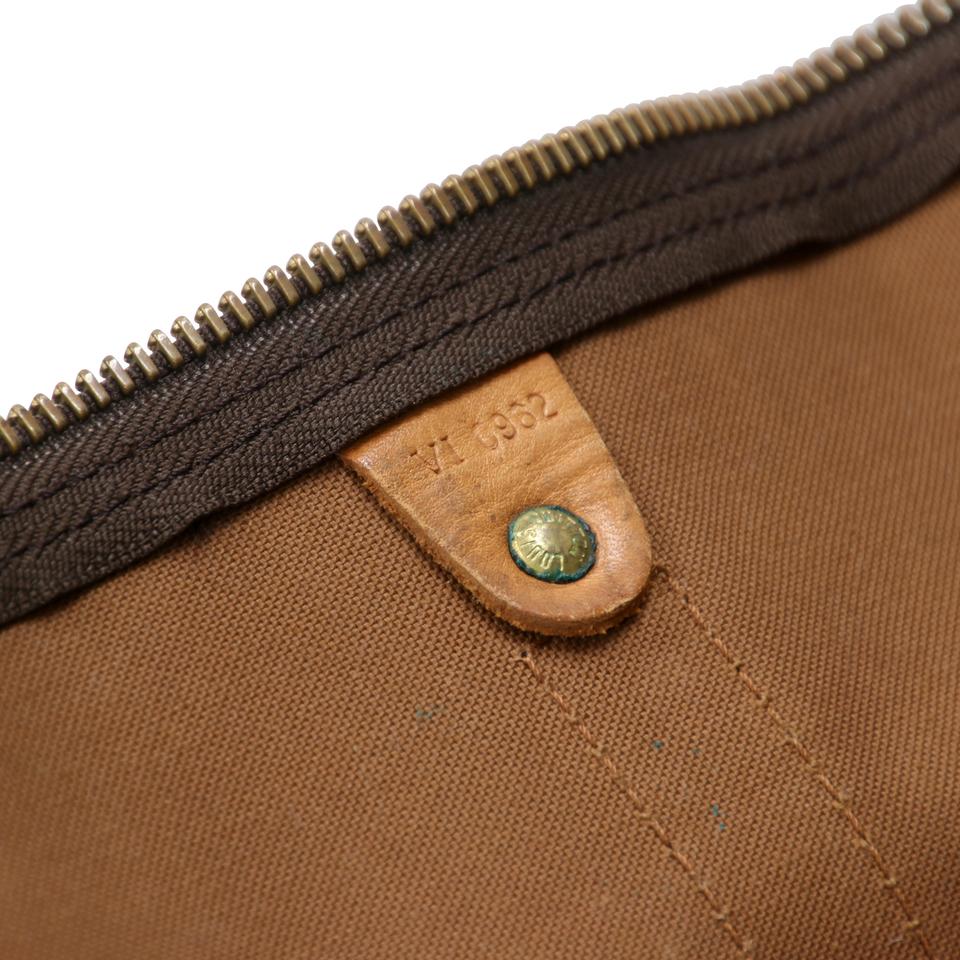 Louis Vuitton Keepall 50 Monogram Canvas Bandouliere Travel Bag LV-0829N-0001