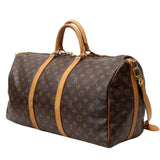 Louis Vuitton Keepall 50 Monogram Canvas Bandouliere Travel Bag LV-0829N-0001