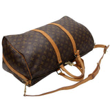 Louis Vuitton Keepall 50 Monogram Canvas Bandouliere Travel Bag LV-0829N-0001
