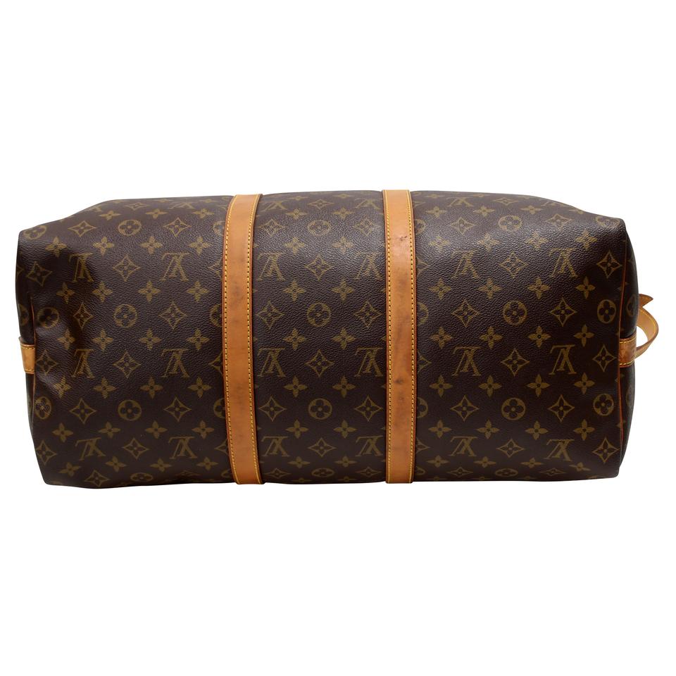 Louis Vuitton Keepall 50 Monogram Canvas Bandouliere Travel Bag LV-0829N-0001